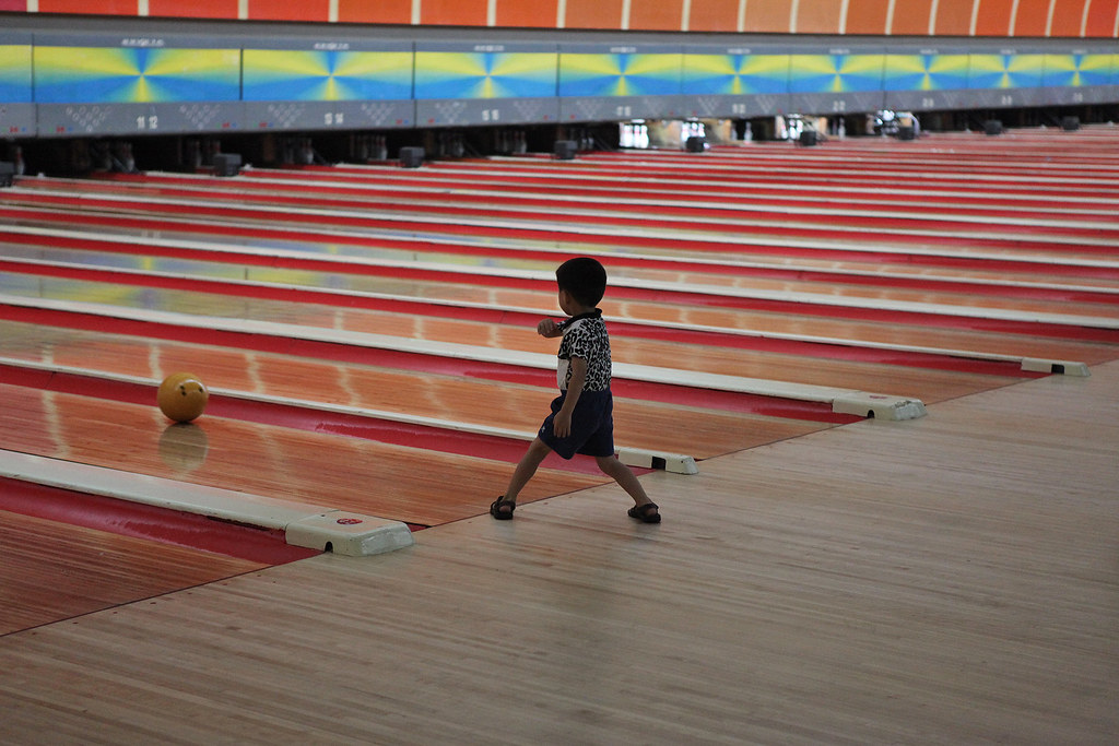 Colorful bowling balls